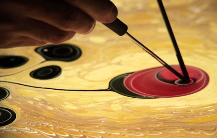 Turkish Ebru marbling art